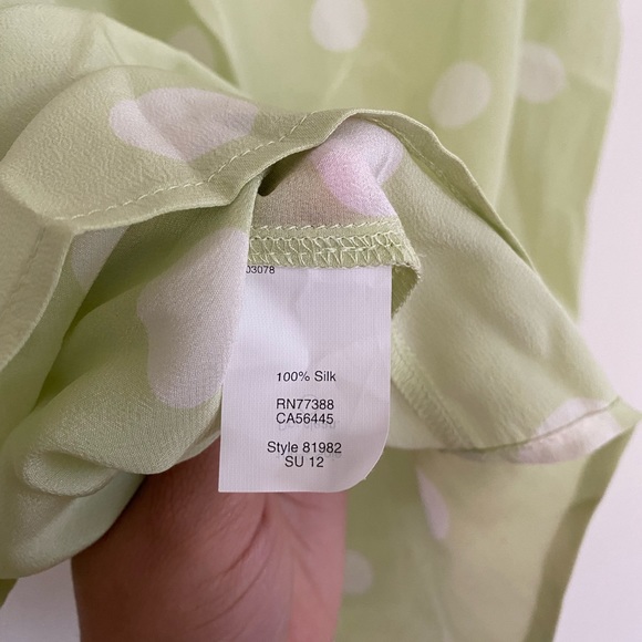 Madewell Silk Dotty Sunshade Top in Mint Cream - Picture 6 of 6